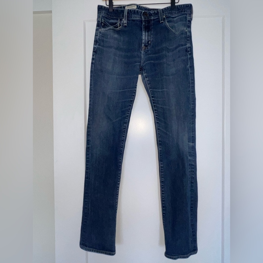 AG ADRIANO GOLDSCHMIED The Matchbox Slim Straight medium wash men’s jeans 33x34